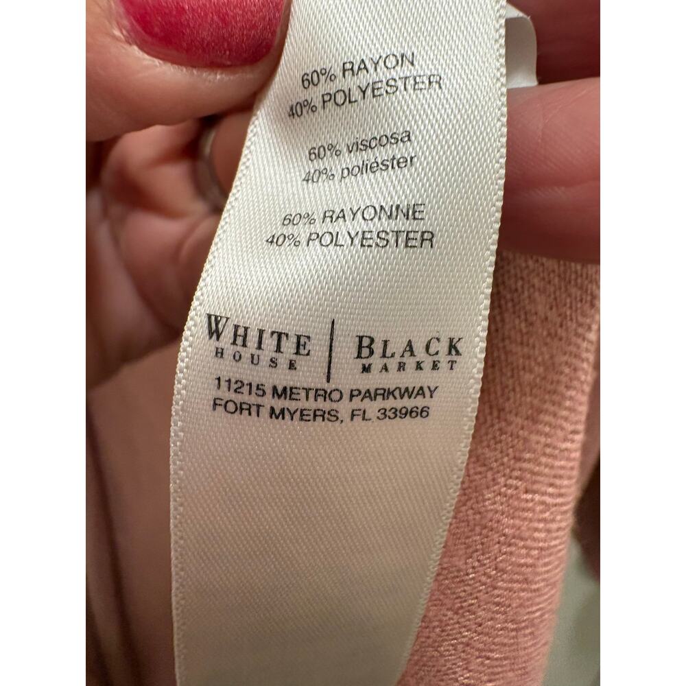 White House Black Market Rose Gold Blush Pink Duster Size L - Picture 4 of 5